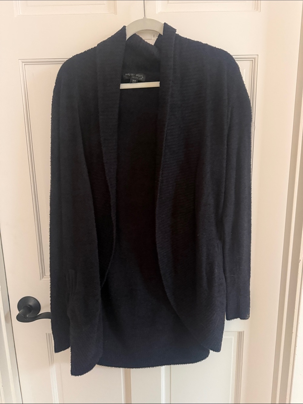 Barefoot Dreams Black Open-Front Cozy Cardigan